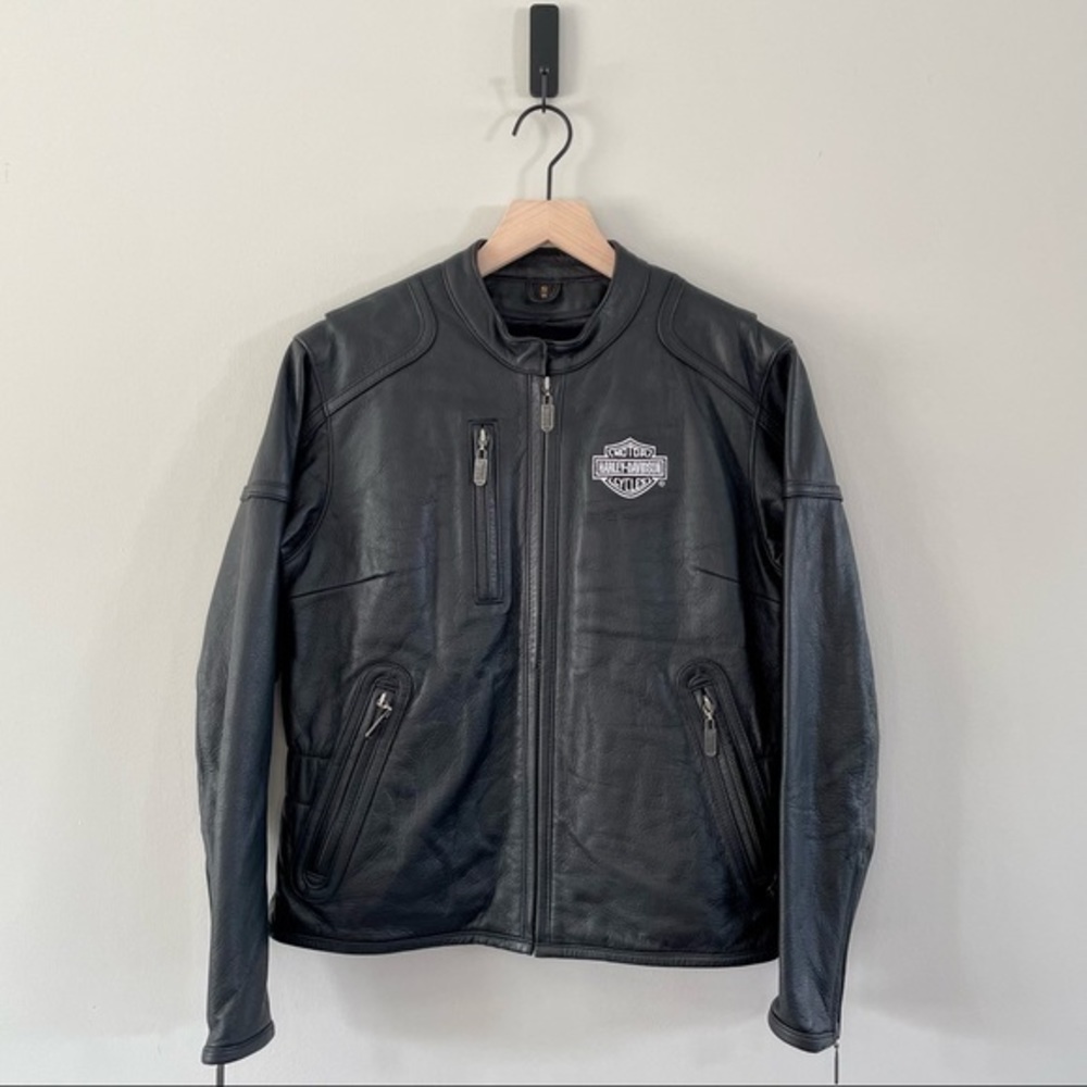 Harley Davidson Leather Moto Logo Jacket